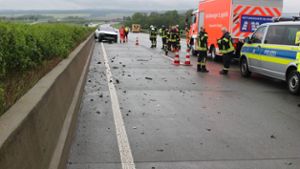 Unfall bei Triptis : Zu schnell auf regennasser Autobahn A9