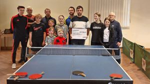 Tischtennis, Jugendförderung: Scheck für den TTV Mittelschmalkalden